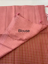 Semi silk saree with check weaving MSS8923
