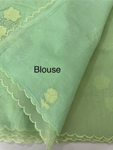 Kota Moonga checks Applique work saree  MSH278(2)