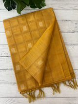 Semi tussar saree MS872- Yellow
