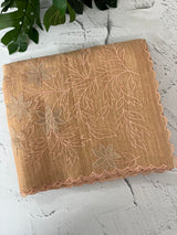 Tissue Silk applique work saree MSH120 Peach