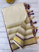Kerala tissue saree- Gold lines