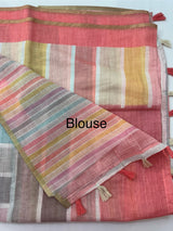 Digital printed semi Linen Saree MLS615- 31