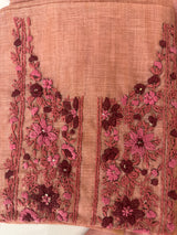 Unstitched Handworked Chanderi suit Set with kanta work- MK269