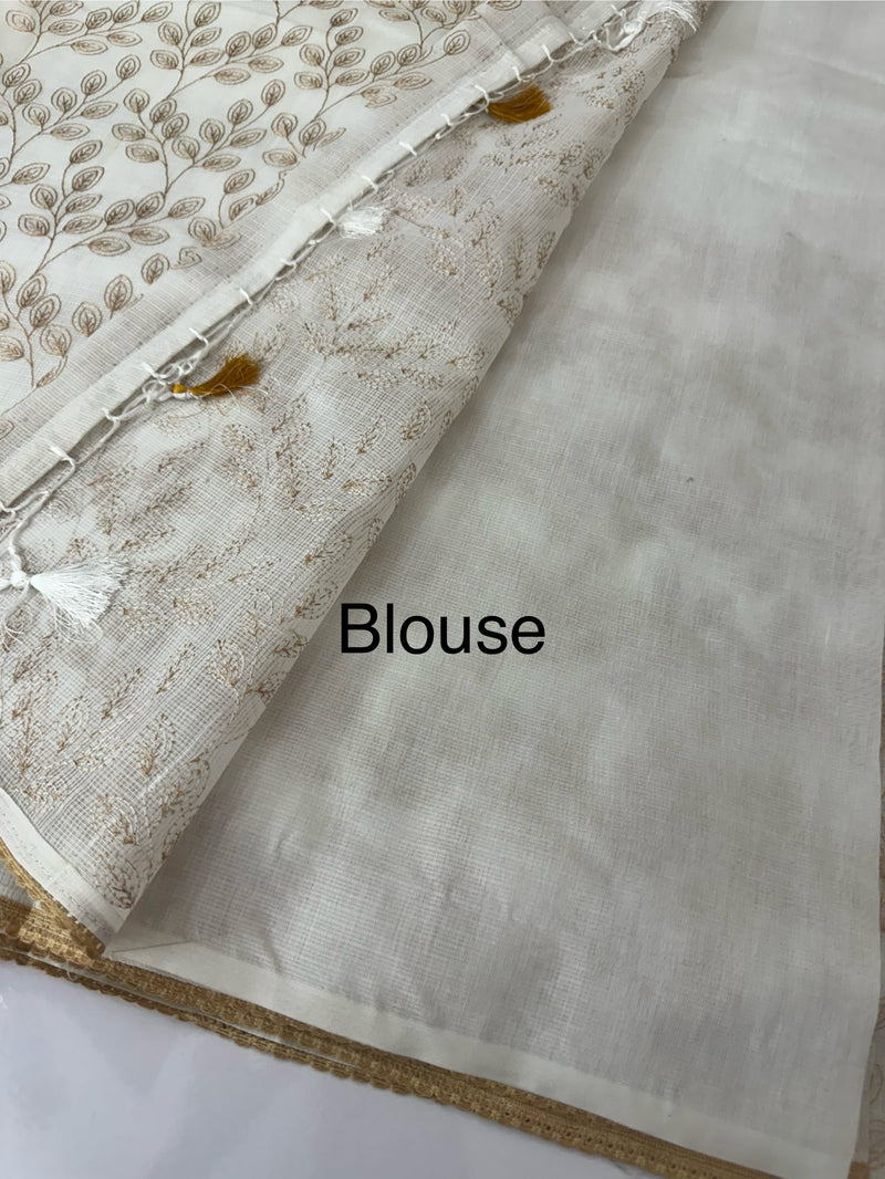 Kota cotton embriodery saree MS1490