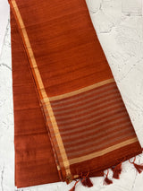 Tussar mix Semi silk saree with small zari borders MSS8924