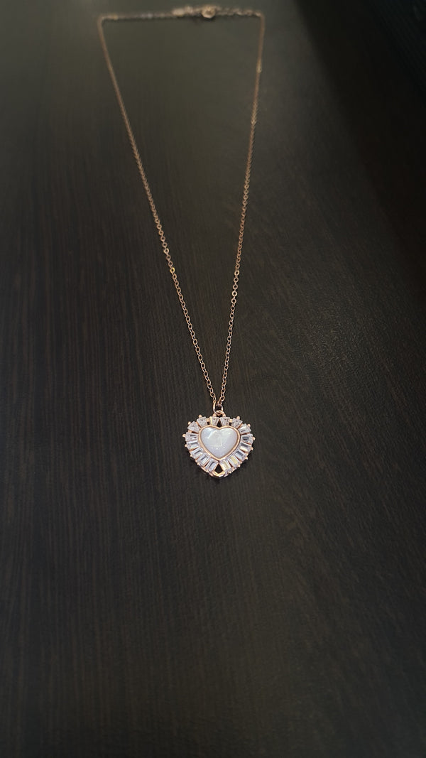 Elara 92.5 Rosegold Necklace EL222