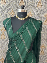 Georgette saree with foil prints MS1212