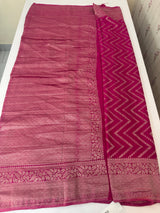 Semi Banarasi Georgette saree MKGS721 RaniPink
