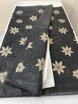 Semi organza saree with appliqué work - MSH906