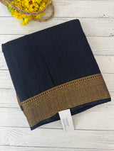 Crepe Banarasi viscose Georgette saree with brocade blouse MS953211- Black