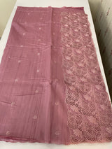 Cutwork Semi tussar saree MTSS657 DustyOnion