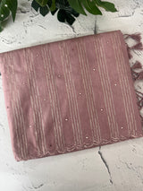 Fancy Chanderi silk saree with blouse MFC218 DustyRose