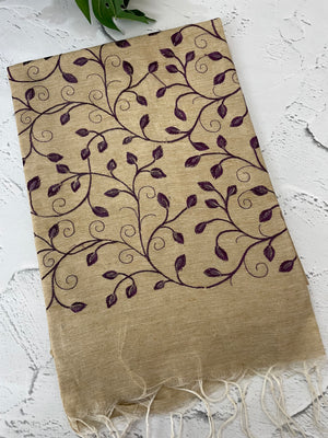 Bhagalpuri Semi tussar saree with embroidery MST677