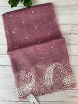 Viscose Organza saree with embriodery-MS14414