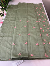 Blended crepe tussar saree with embriodery SSPNMNR