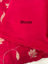 Malai chanderi saree with applique work MSM6201