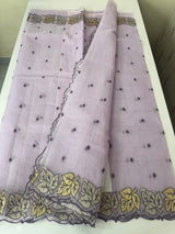 NetKota saree with Applique border  MSH131- Lavender