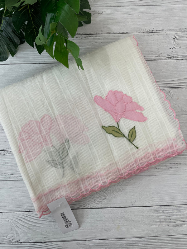 Kota silk cotton saree with applique work MS81789