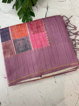 Semi soft Matka silk saree with borders MSS599