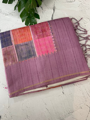 Semi soft Matka silk saree with borders MSS599