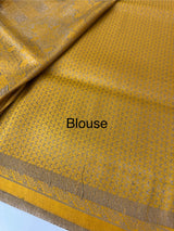 Premium Brocade Soft Silk Saree MS6788 - Mustard