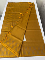 Premium Brocade Soft Silk Saree MS6788 - Mustard