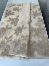 Soft organza saree with tissue appliqué work - MSH916 PastelPeach