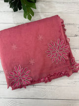 Crush Organza saree MSK5463- PeachPink