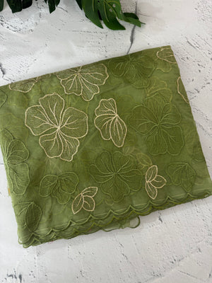 Soft Organza saree with thread work - MSH910 Green