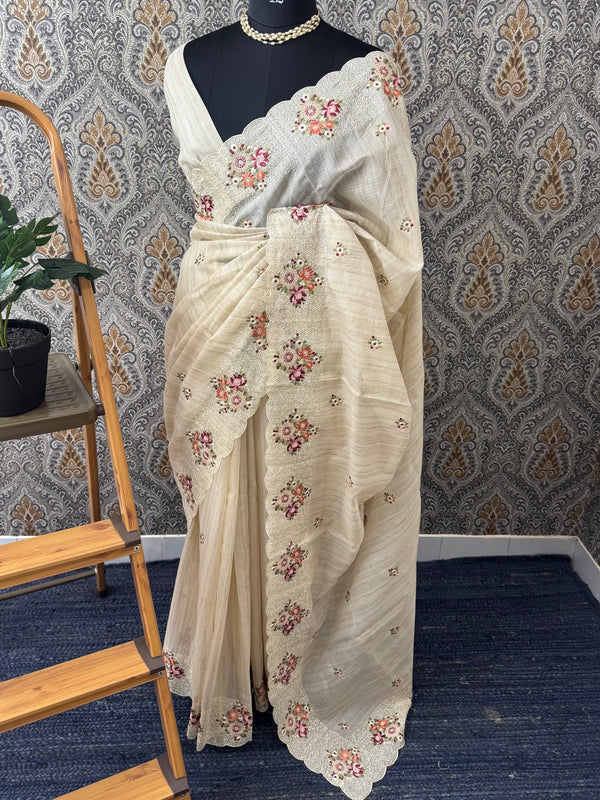 Soft kota silk saree with embroidery MSS678