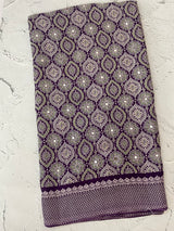 Semi modal silk saree with mirror work - MMB501 Purple