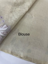 Blended tissue tussar saree with embriodery - MSH209