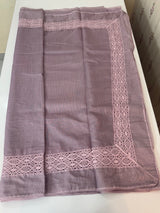 Kota saree with crochet work and lace border MCJ879 PastelMauve