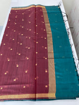 Maheshwari silk cotton saree with zari weaving MMJ764