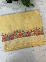 Silky kota embroidery saree MSK4333 - Yellow