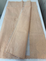 Khadi Linen saree with net applique borders MSH247 PastelPeach (2)
