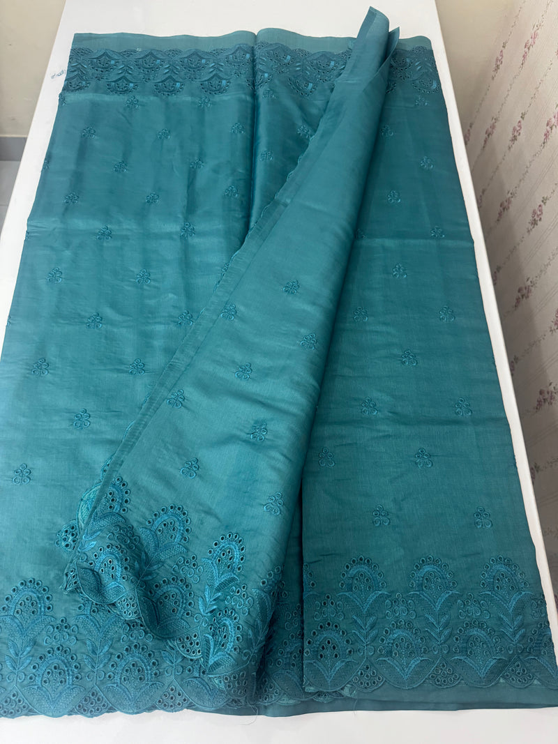 Cutwork Blended tussar saree MTS9078