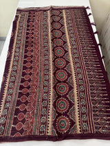 Semi Chanderi saree with hand kanta embroidery MS9899