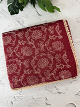 Blended tussar silk saree with embroidery- MSH158 DeepRed