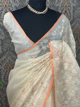Kota silk cotton embroidery saree MCES674
