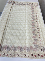 Cutwork Phulkari NetKota embroidery saree - MSH987