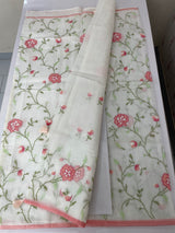 Soft Netkota saree with cross stitch embroidery MSH210
