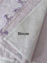Moonga checks saree with embroidery MSH219 DustyLavender (2)