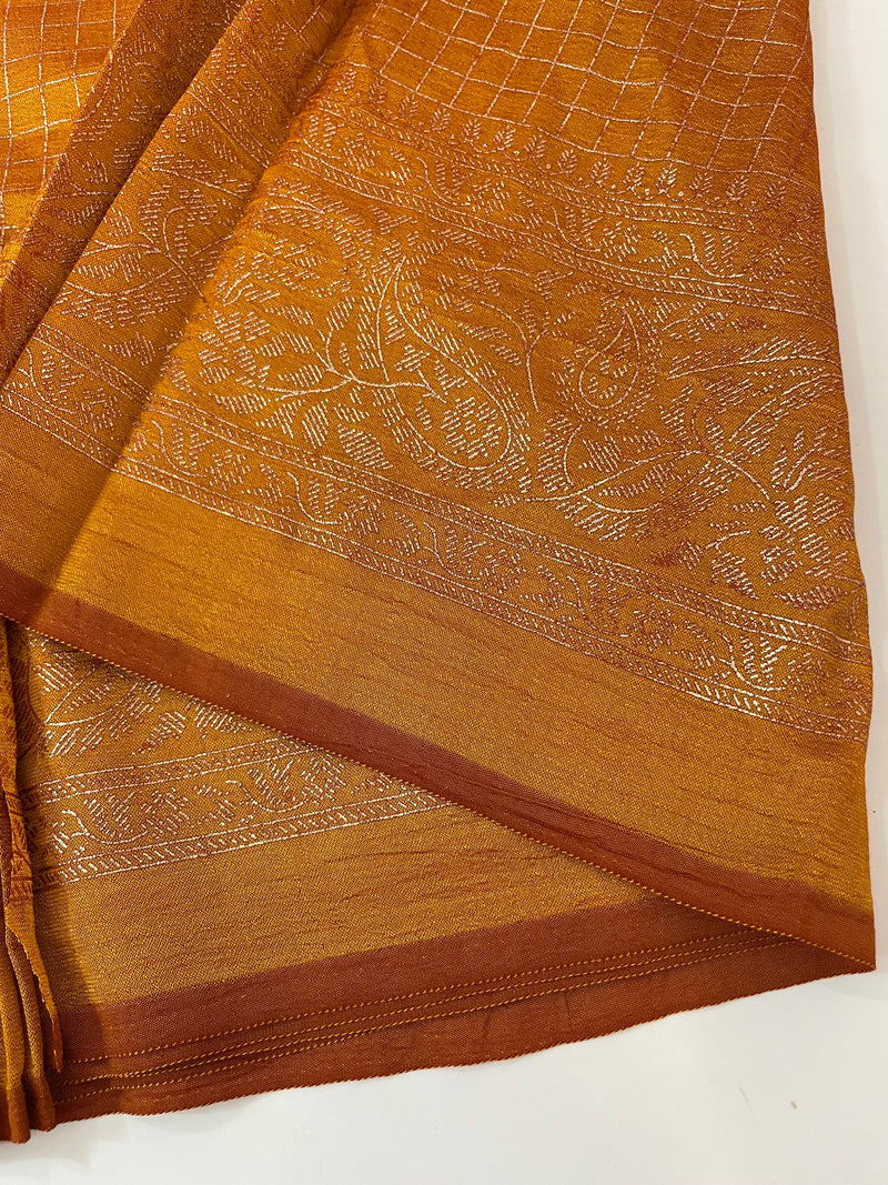 Chiffon saree with foil prints - MS7611