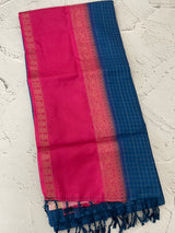 Semi silk saree with contrast borders MSS433