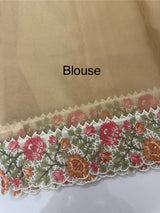 Organza saree with embroidery borders - MSH989