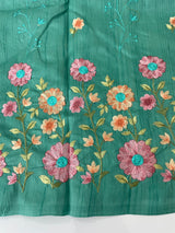 Art tussar saree with embroidery MST677