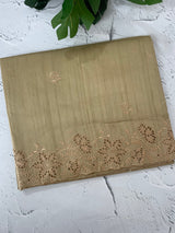 Blended tussar silk saree with cutwork MS1072