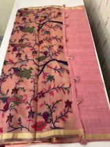 Jamdani silk Cotton Saree with thread work  MSJ795