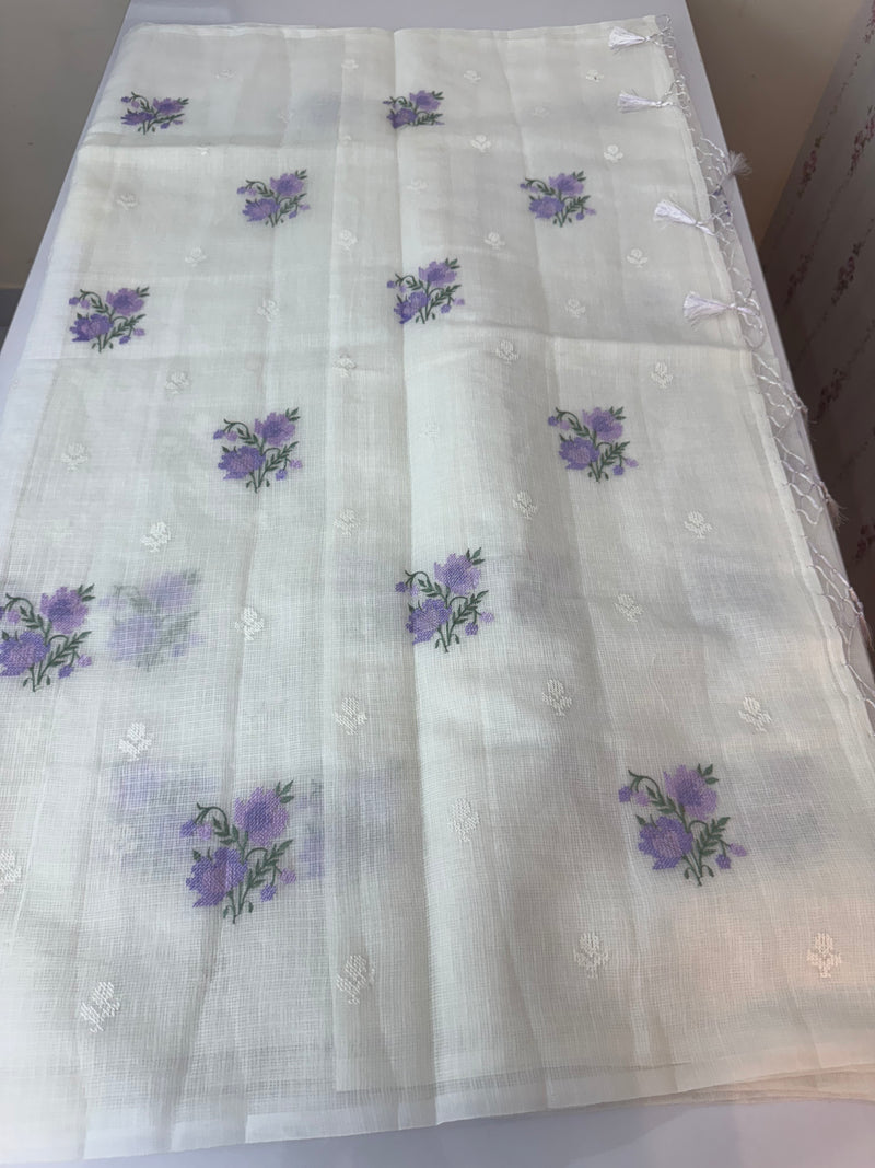 Silky kota embroidery saree MSK654